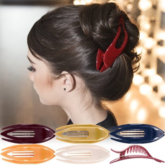 Hair Clips Flat Big Claw Multicolor Alligator No Slip for Thick Hair Women main image 5